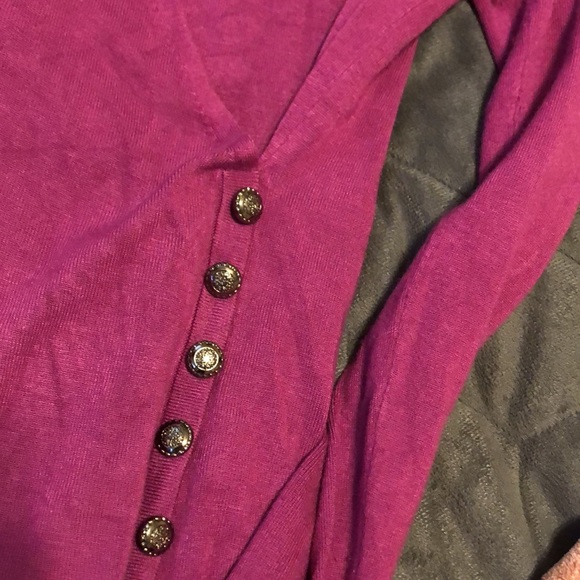 Cute purple sweater wrap top! - Picture 3 of 5